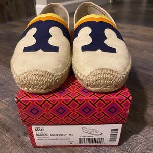 Tory Burch Espadrilles. Color Natural/Multi Color, size 9.